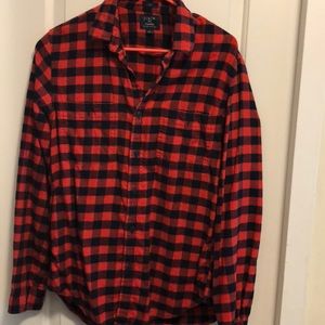 Red and navy J.Crew flannel